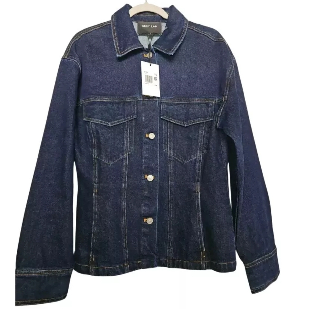 Grey Lab Womens Button Down Jean Jacket Brand New With Tags Size Medium